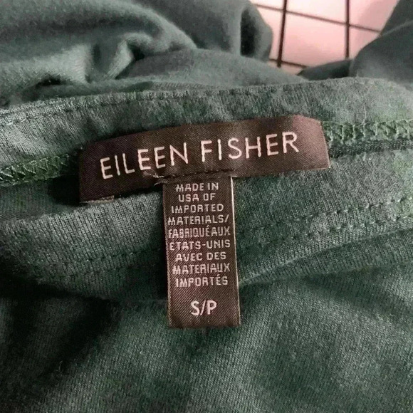 Eileen Fisher Womens Size S/P Forest Green Long Sleeve Dress - Picture 11 of 13